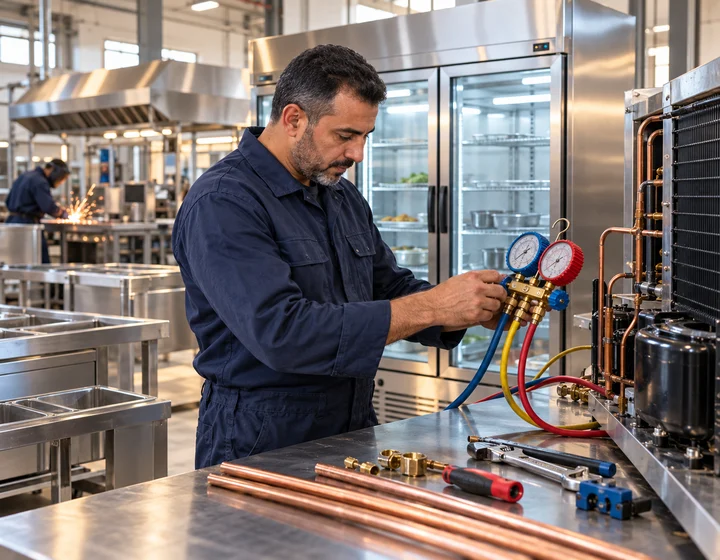 Illustration du savoir-faire dans le froid professionnel et la fabrication inox