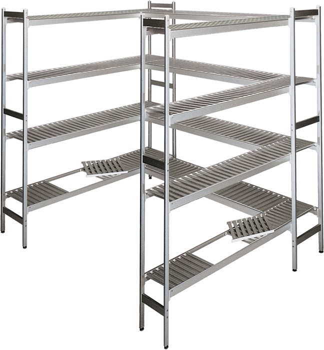 RAYONNAGE COMPLET POUR CHAMBRE FROIDE 3 CÔTÉS 203x283 CM
