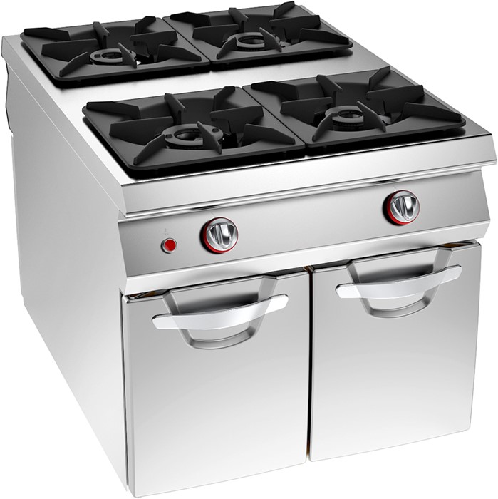FOURNEAU GAZ 4 FEUX VIFS SUR PLACARD