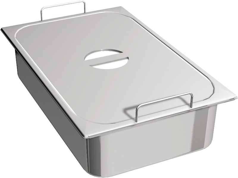 BAC GASTRO INOX AVEC COUVERCLE ET POIGNÉES GN 1/1