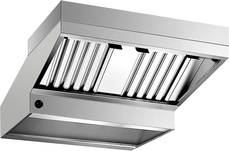 HOTTE AUTO-EXTRACTANTE INTÉGRÉE AVEC MOTEUR FILTRE À CHARBON POUR FOUR ÉLECTRIQUE 6 ET 10 GN 1/1