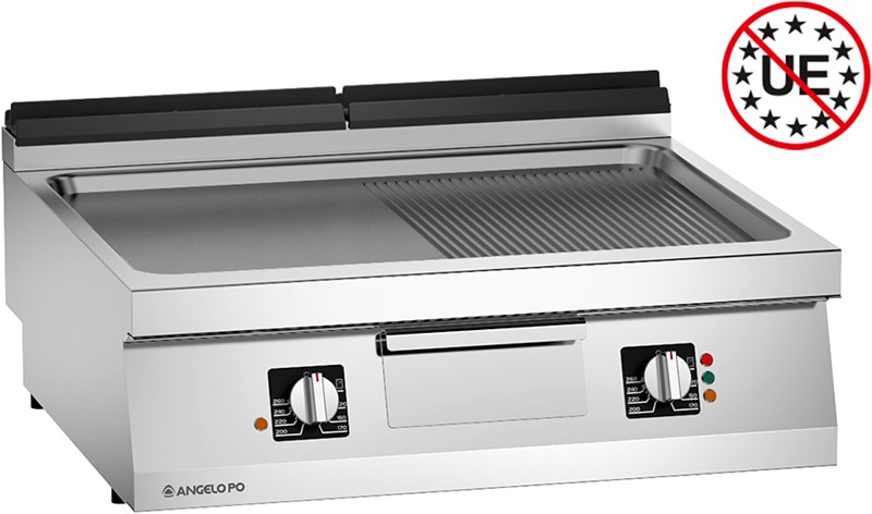 ÉLÉMENT GRILLADE ELECTRIQUE AVEC PLAQUE LISSE/NERVURÉE EN ACIER DOUX