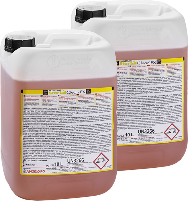 DÉTERGENT STARCLEANFX - 2 BIDONS DE 10 LT - POUR FOURS TT - FX LIV.3 - BX..W