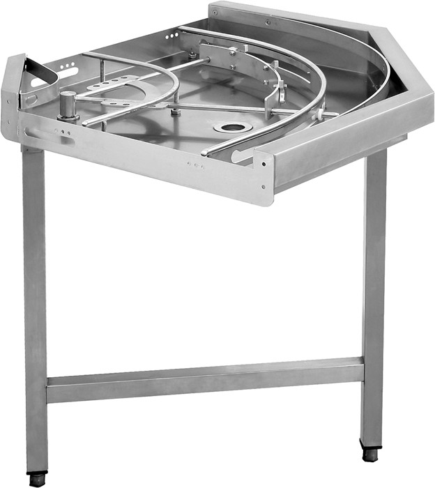 TABLE À ROULEAUX MÉCANISÉ COURBE 90° POUR LE DÉCHARGEMENT