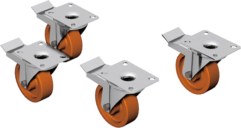 4 ROULETTES PIVOTANTES