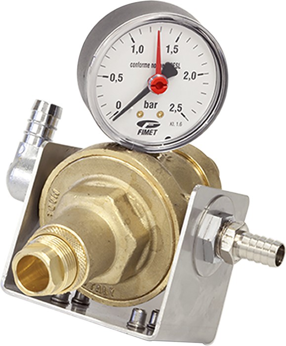 DÉTENDEUR AVEC MANOMÈTRE TE120 + 210 RINÇAGE SIMPLE