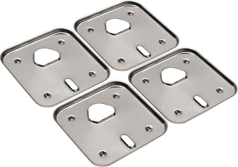 4 CUVETTES EN INOX POUR FEUX VIFS
